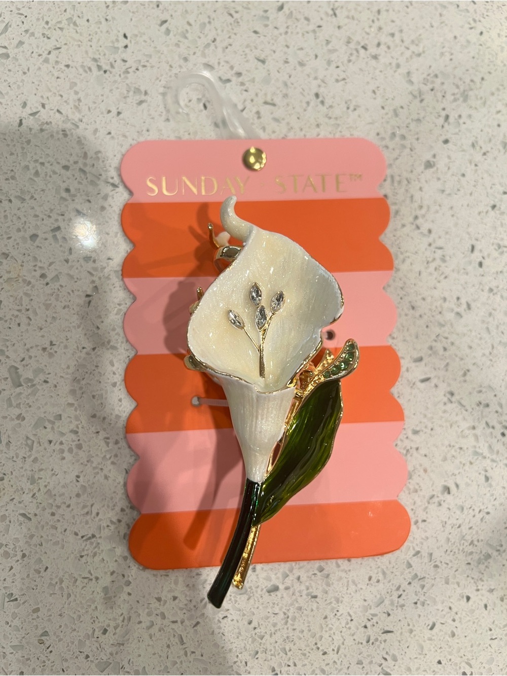 Sunday State White Calla Lily Hair Clip